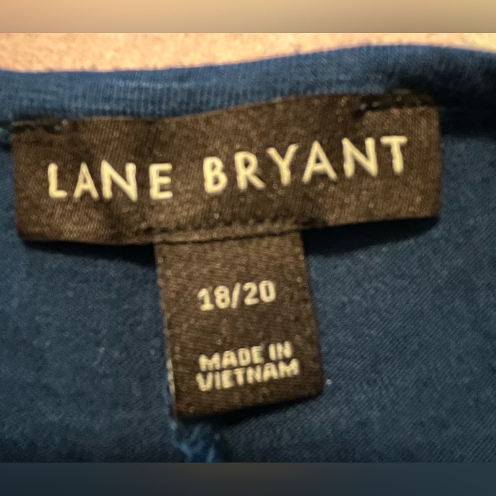 Lane Bryant Blue Asymmetrical Hem Swing Tunic Top Plus Size 18/20 - Picture 8 of 11
